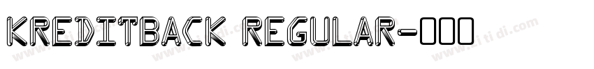 KreditBack Regular字体转换
